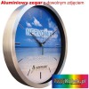 Aluminiowy zegar ścienny z dowolnym zdjęciem na prezent